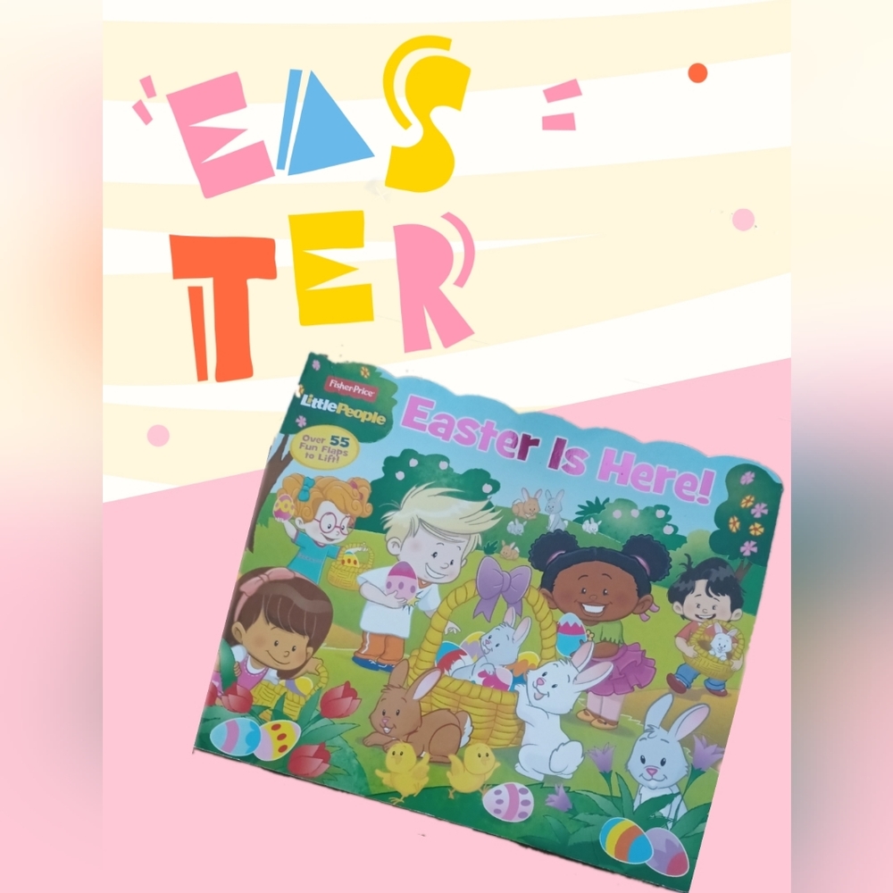 Fisher Price Little People Easter is Here hard flip book
